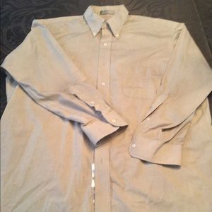 Tan button down shirt Stafford wrinkle free